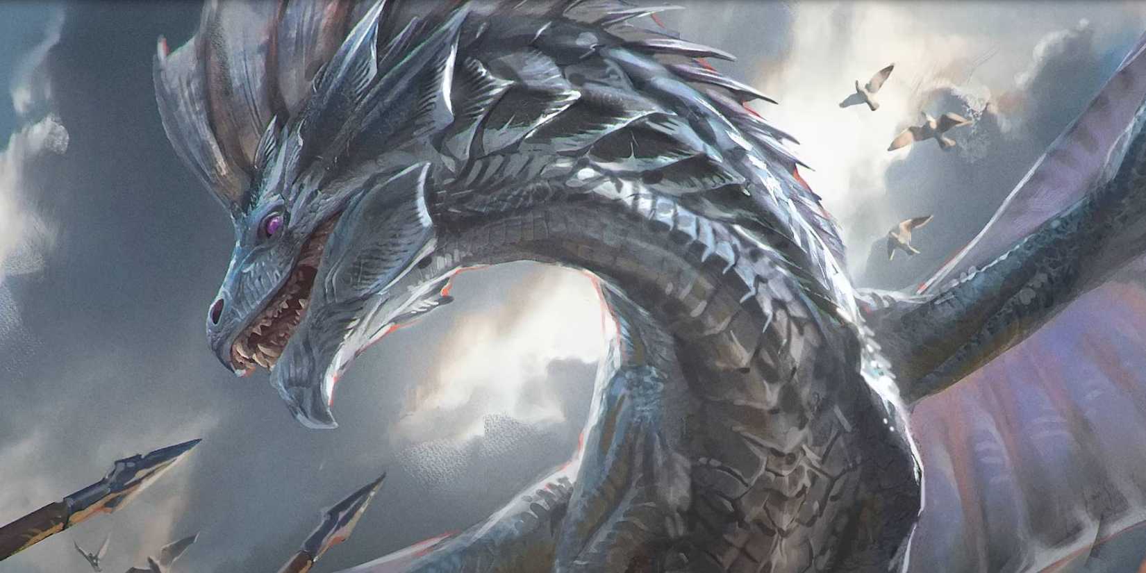 Dungeons and Dragons Silver Dragon from 2025 Monster Manual