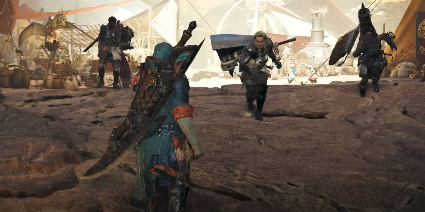 Monster Hunter Wilds Hunter llama a los cazadores de NPC como aliados a través de SOS Flare