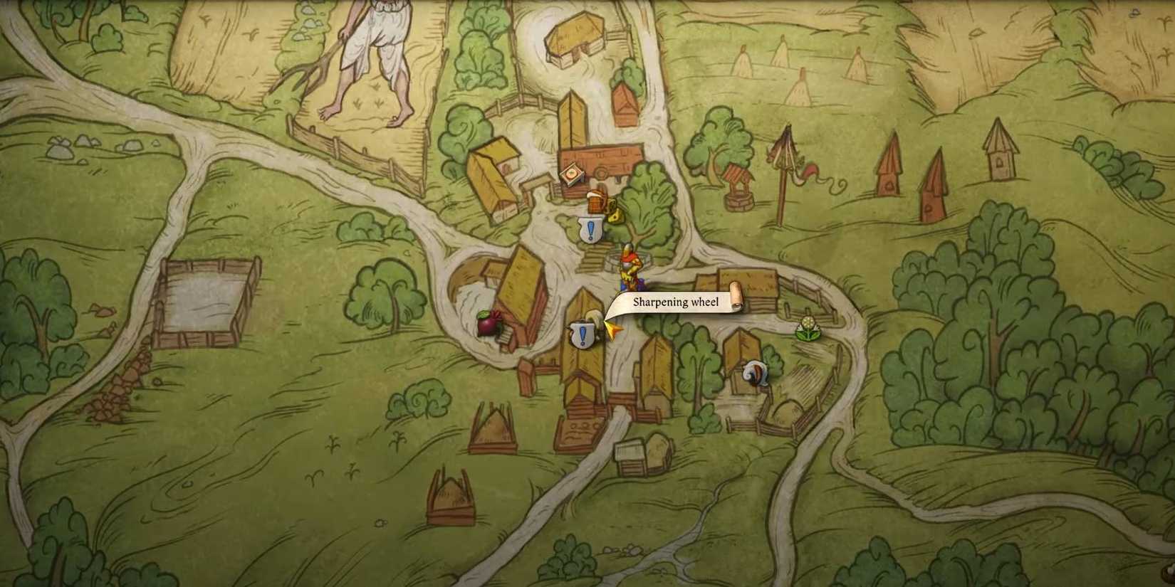 Kingdom Come: Deliverance 2 finding a Sharpening Wheel at a settlement to repair a weapon