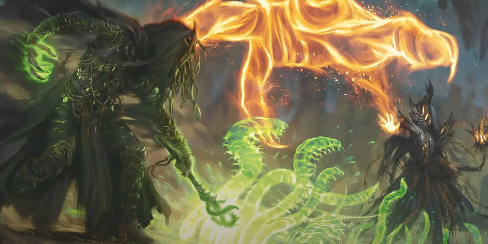 Dungeons and Dragons 2025 Monster Manual new Cultist types facing off against each other