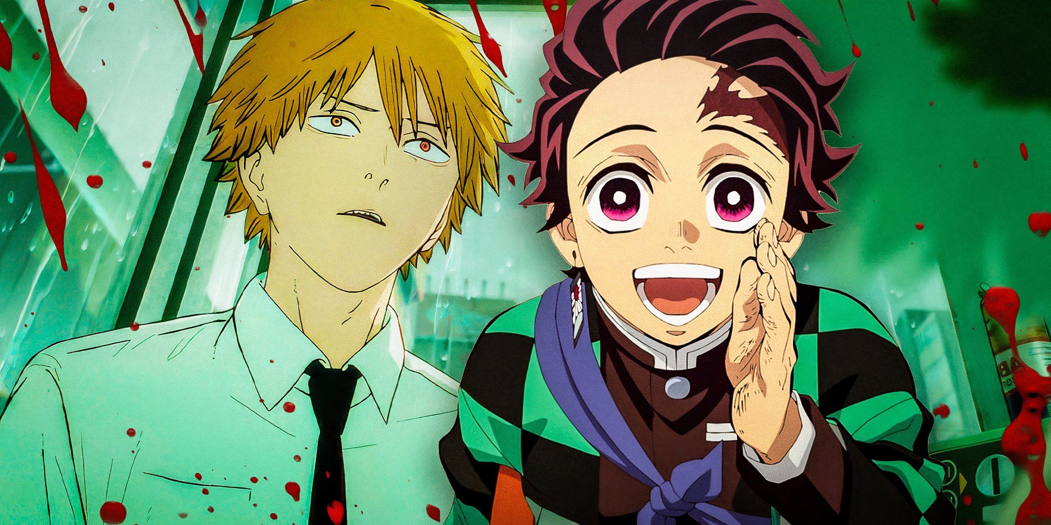 Chainsaw Man Denji and Demon Slayer Tanjiro custom image