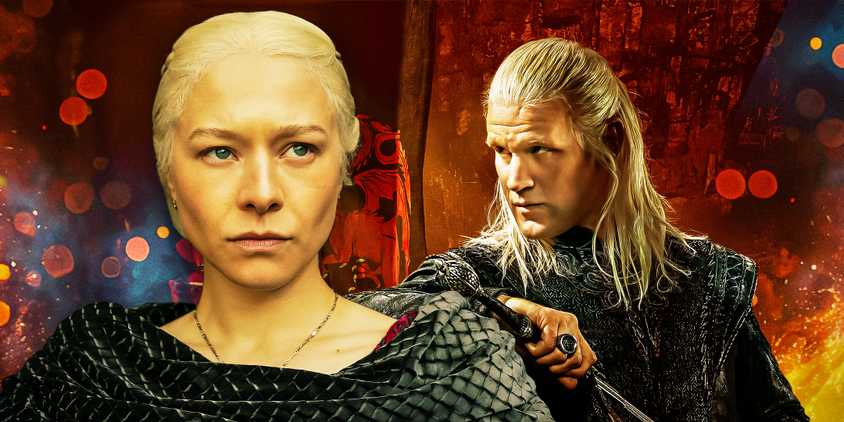 Emma D'Arcy as Rhaenyra Targaryen in House of the Dragon and Matt Smith as Daemon Targaryen