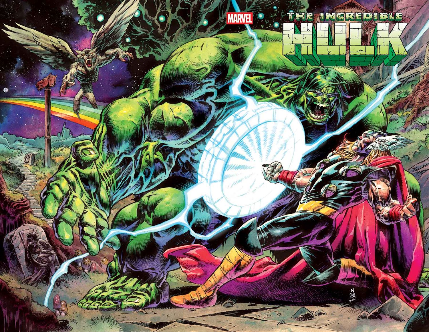 INCRÍVEL HULK #25 CAPA CARICA ART vs Thor