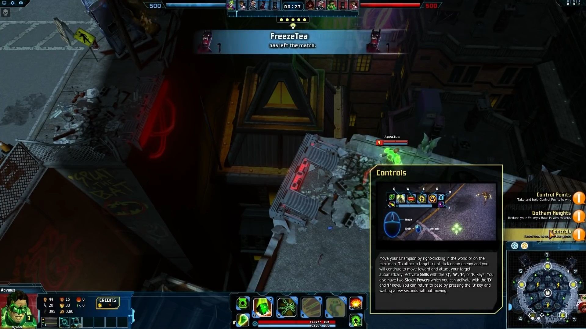 Infinite Crisis gameplay match start