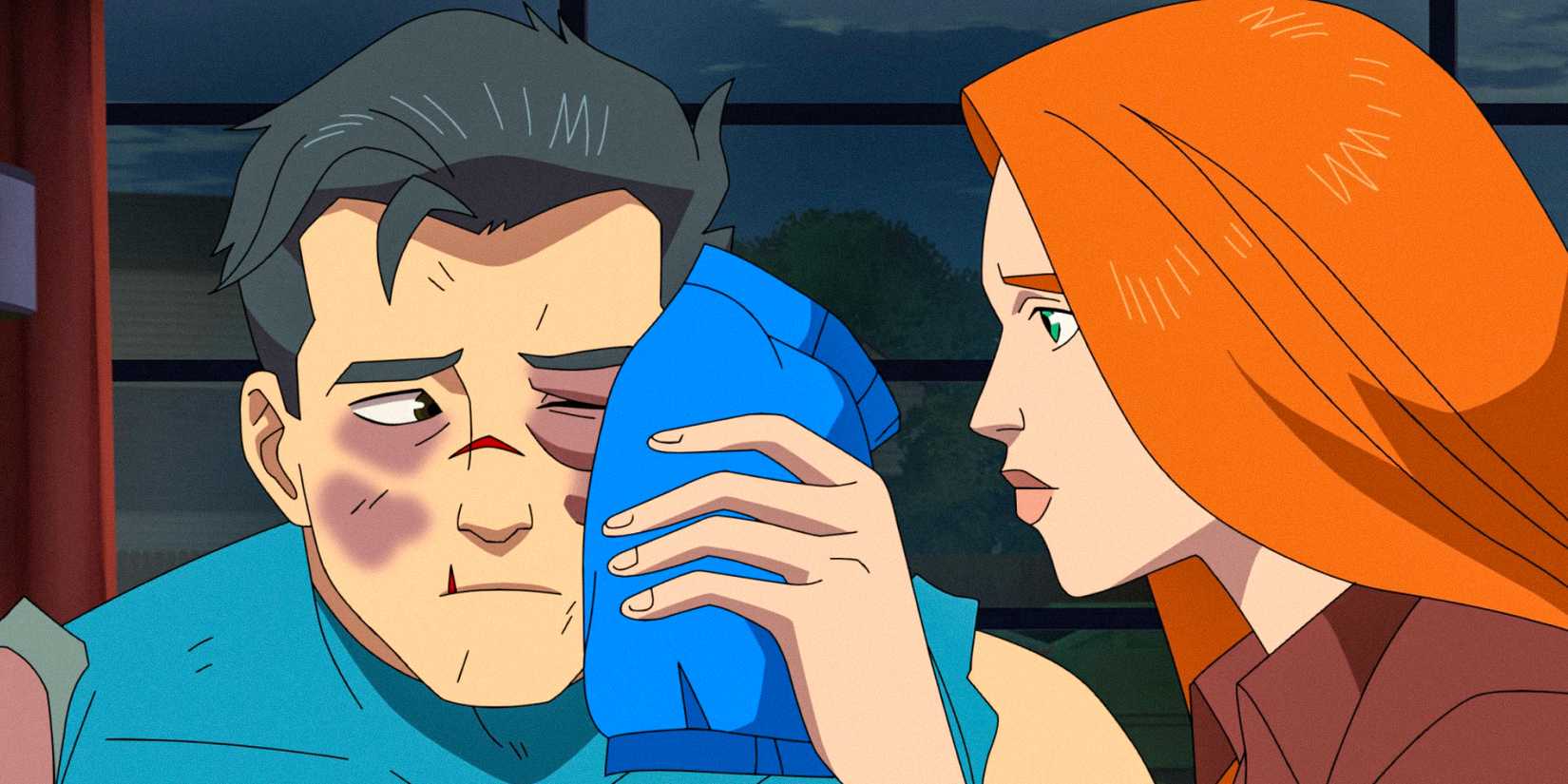 Atom Eve worried about the blows that Invincible/Mark received in Invincible Season 3 Ep 2
