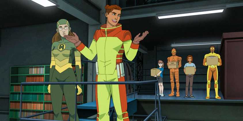 Rae, Rex, Amanda, Rudy, and Bulletproof resign from the Guardians of the Globe in Invincible Season 3 Ep 3