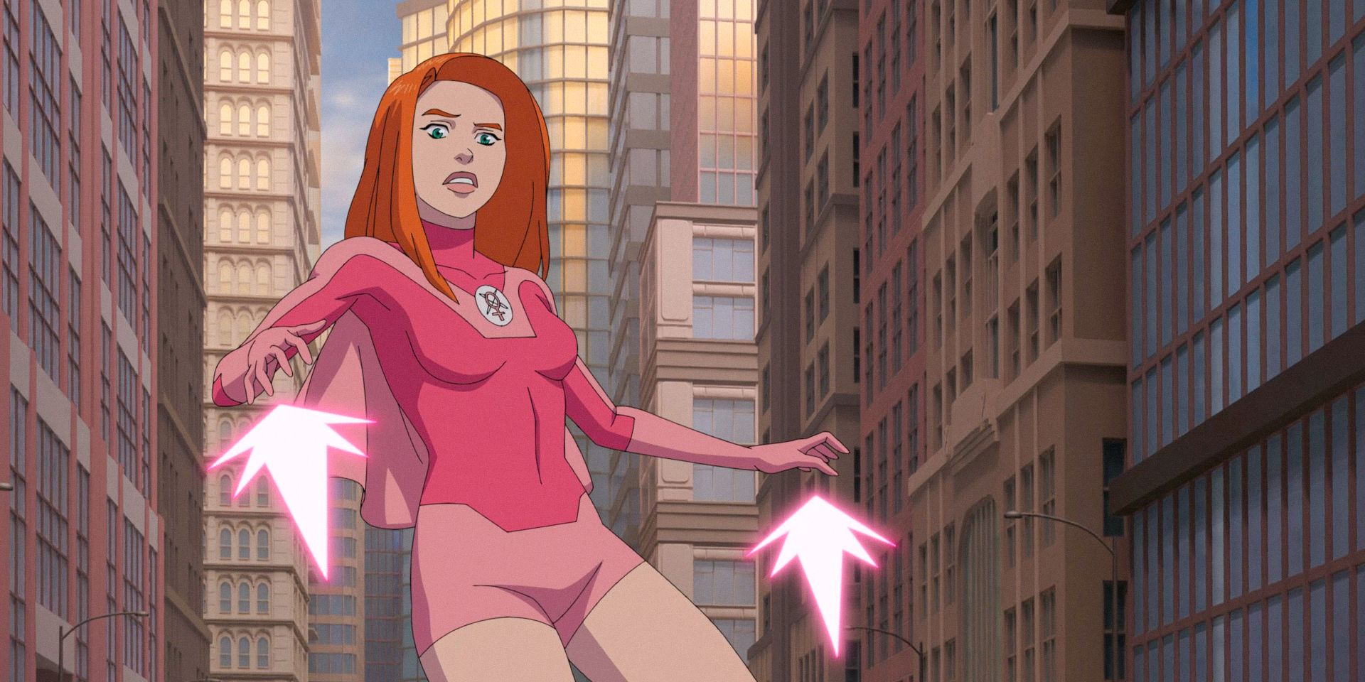 Atom Eve using her powers to confront Powerplex in Invincible Season 3 Ep 6