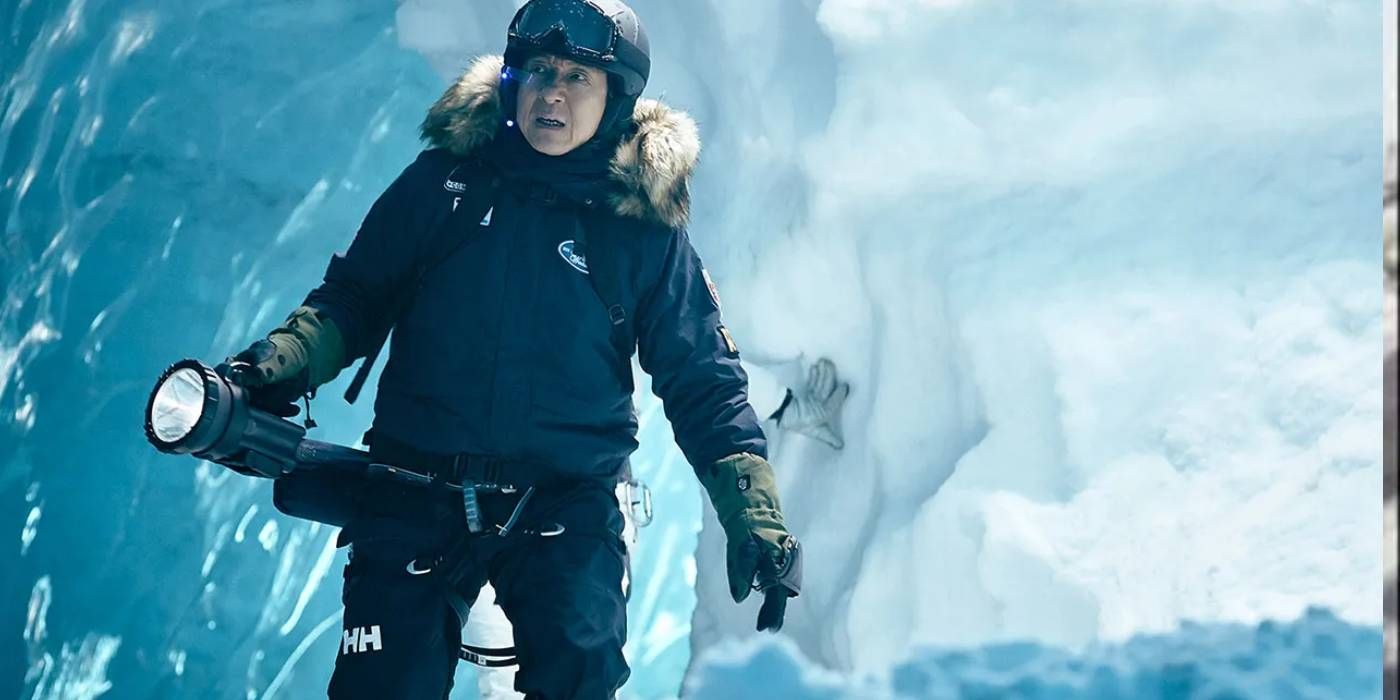 Jackie Chan in ice cave in Kung Fu Yoga