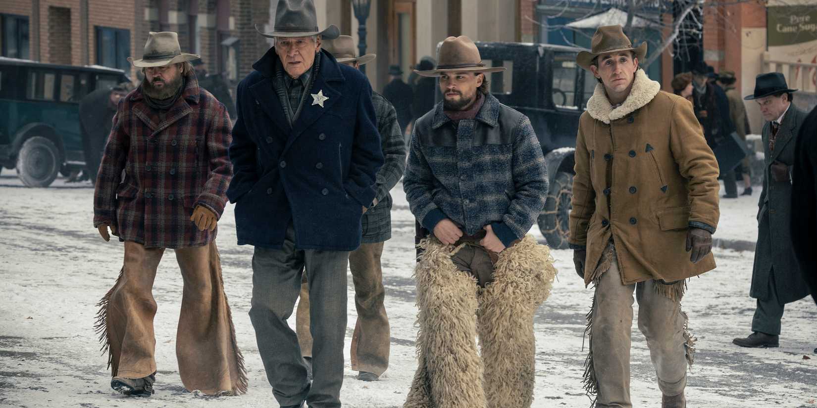 Jacob & Jack Dutton walking into town in 1923 season 2