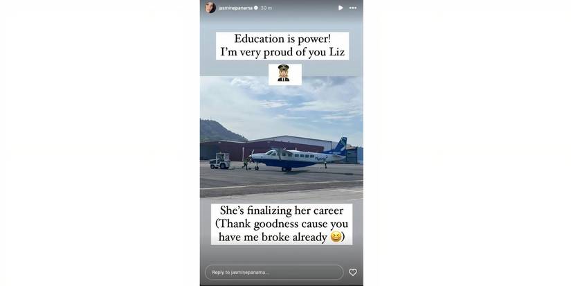Jasmine Pineda in 90 Day Fiance on Instagram stories about sister Liz