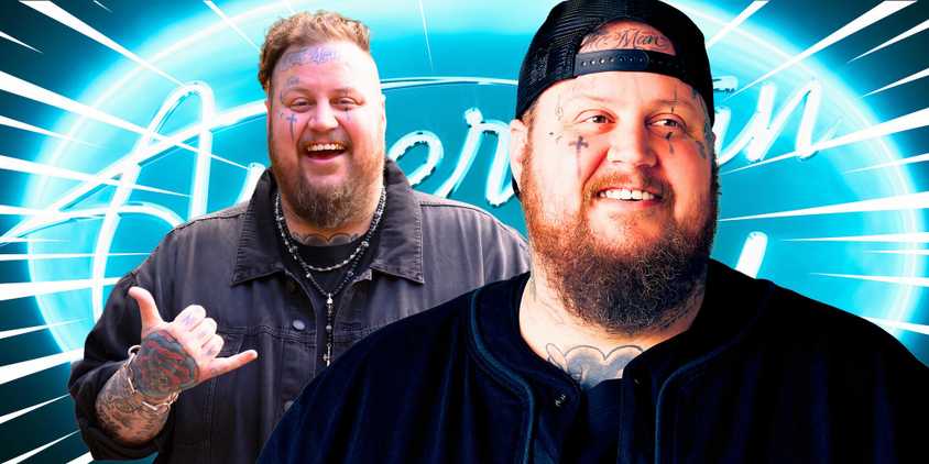 A Montage of Two Photos Of American Idol Season 23 Artist In Residence Jelly Roll