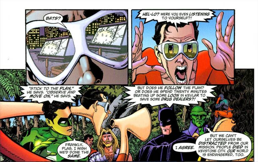 JLA Avengers Plastic Man explains how Batman beat the Punisher