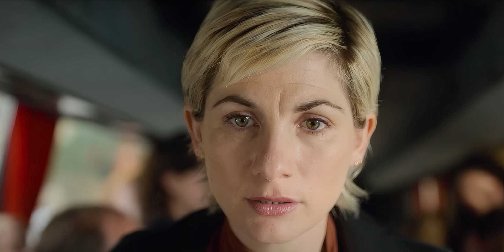 Jodie Whittaker as Susan McIntyre looking down and worried in Toxic Town