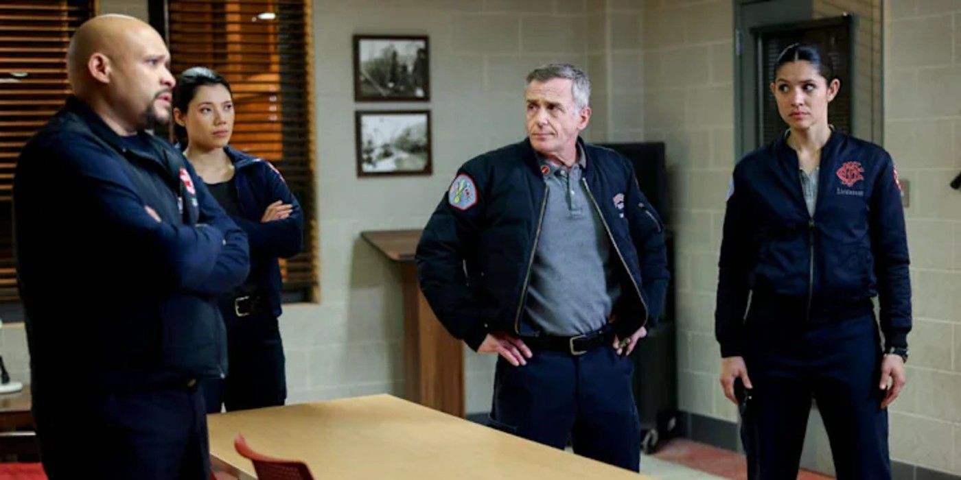 Joe Cruz, Violet Mikami, Christopher, Herrmann and Stella Kidd in Chicago Fire