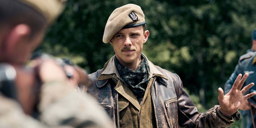 John Tonkin (Jack Barton) surrendering in SAS Rogue Heroes.