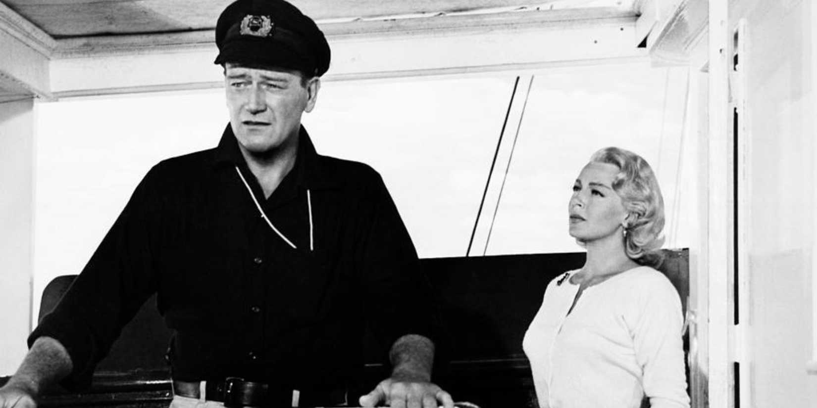 John Wayne as Captian Karl Ehrlich in The Sea Chase