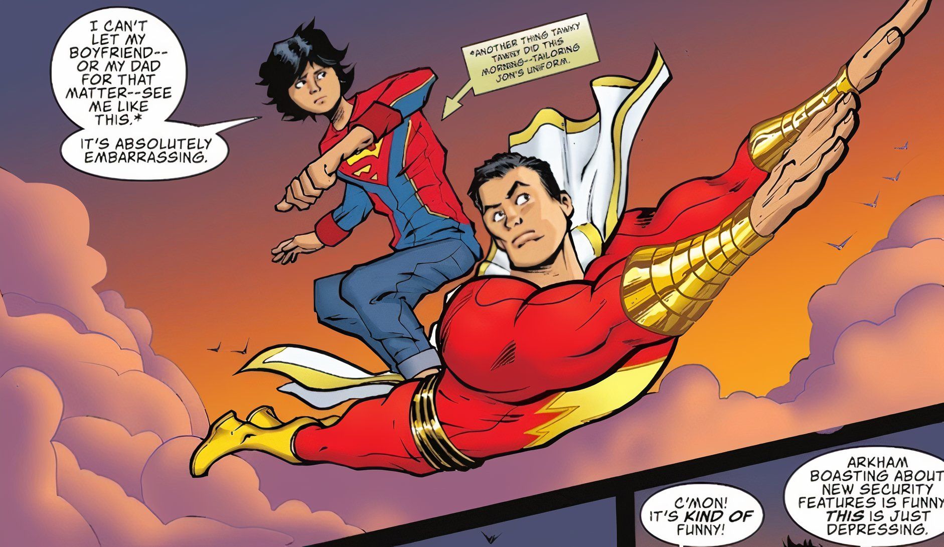 Jon Kent and the Captain Figuring Out a Plan DC
