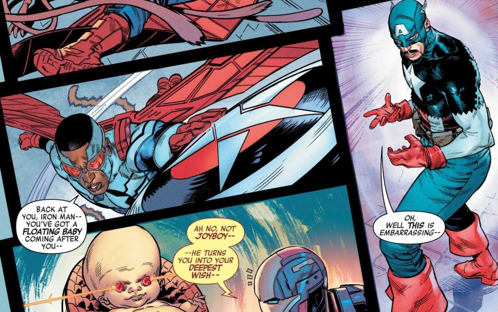 Joyboy transforms Iron Man into a version of Captain America in Avengers (2023) #23