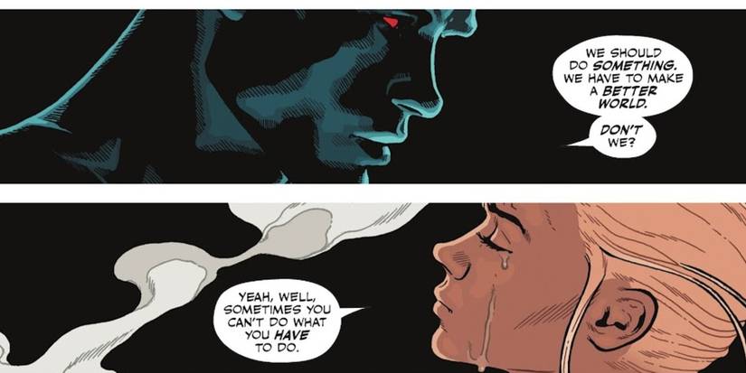 Justice League member and Authority leader tries to talk sense into Captain Atom in Jenny Sparks #7