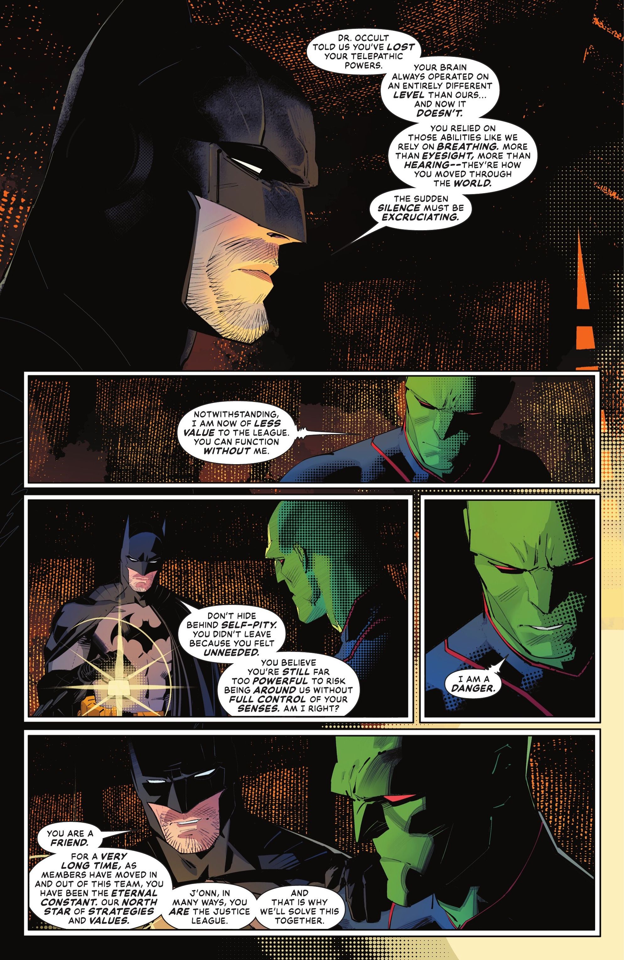 Unlimited Justice League #4 Batman Martian Manhunter 2