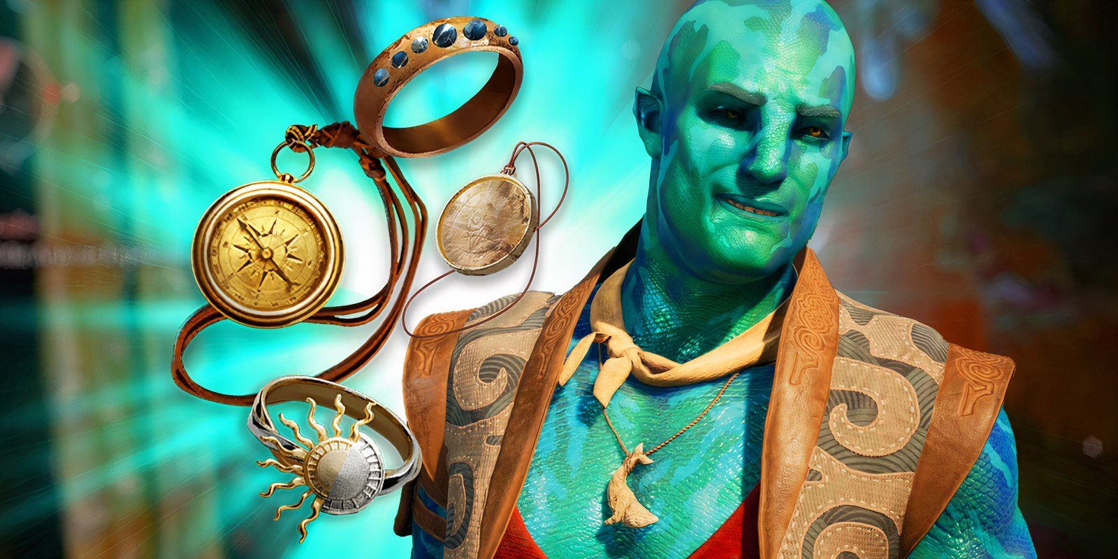 Kai from Avowed with items