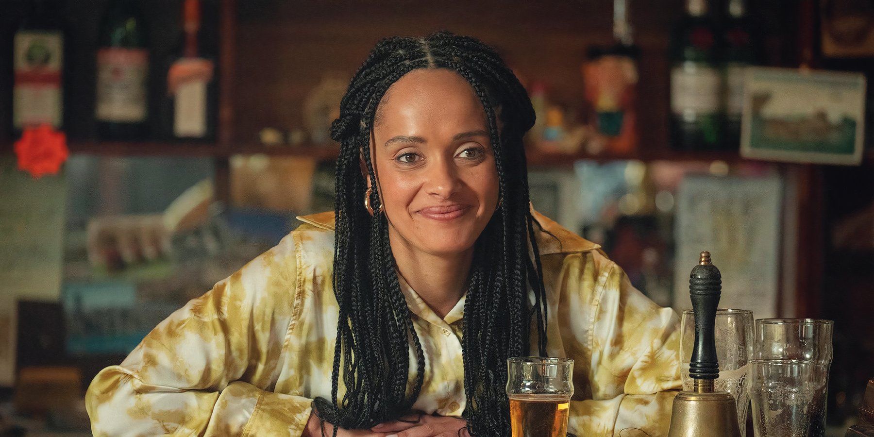 Karla Crome smiling in Toxic Town