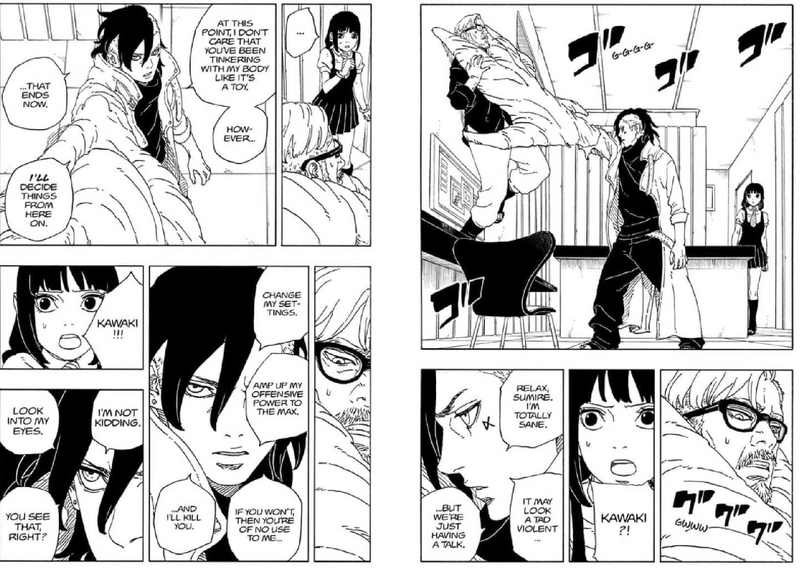 Kawaki holding Amado