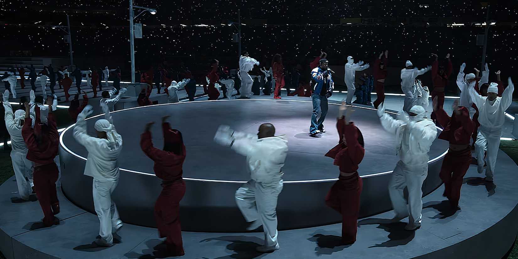 Kendrick Lamar performing All the Stars at Super Bowl