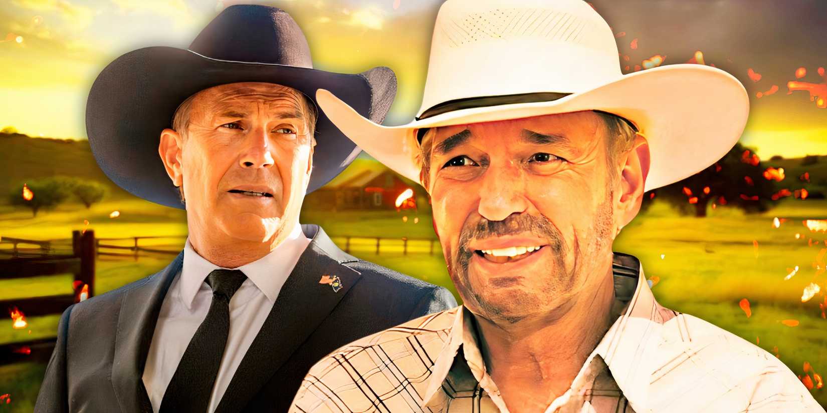 Kevin Costner from Yellowstone and Billy Bob Thornthon from Landman