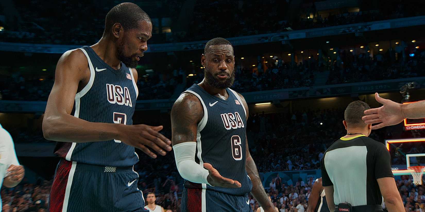 Kevin Durant and LeBron James in Netflix's Court of Gold