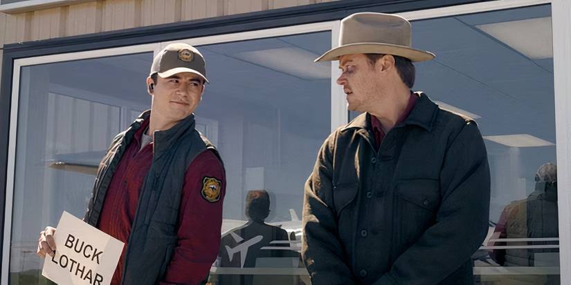 Luke standing next to Joe smiling in Joe Pickett