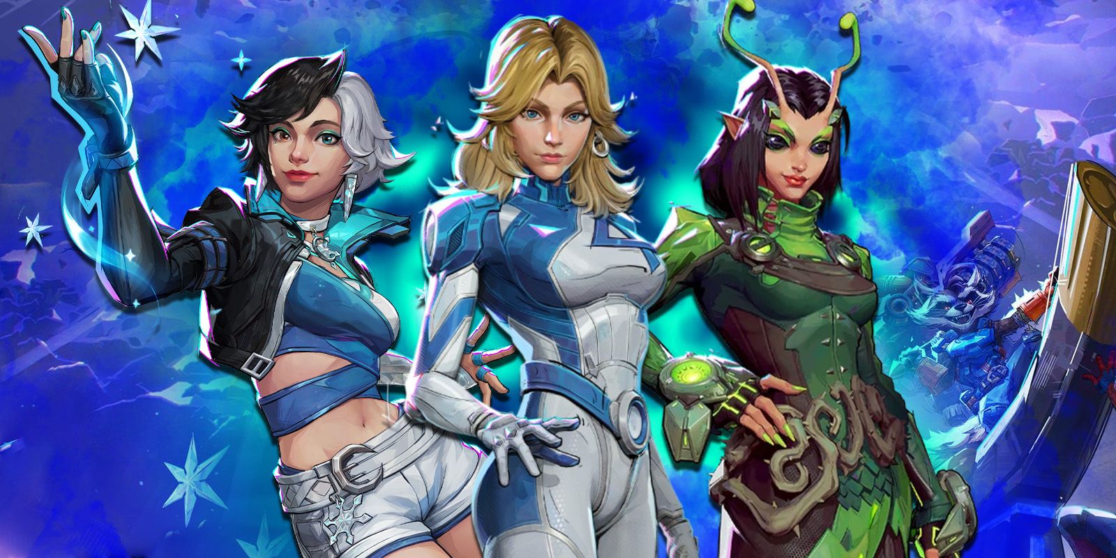 Luna Snow, Sue Storm and Mantis da Marvel Rivals.