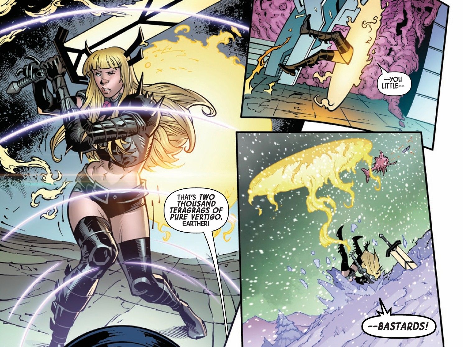 Magik is defeated by a weapon that gives him vertigo in X-Men (2024) #12