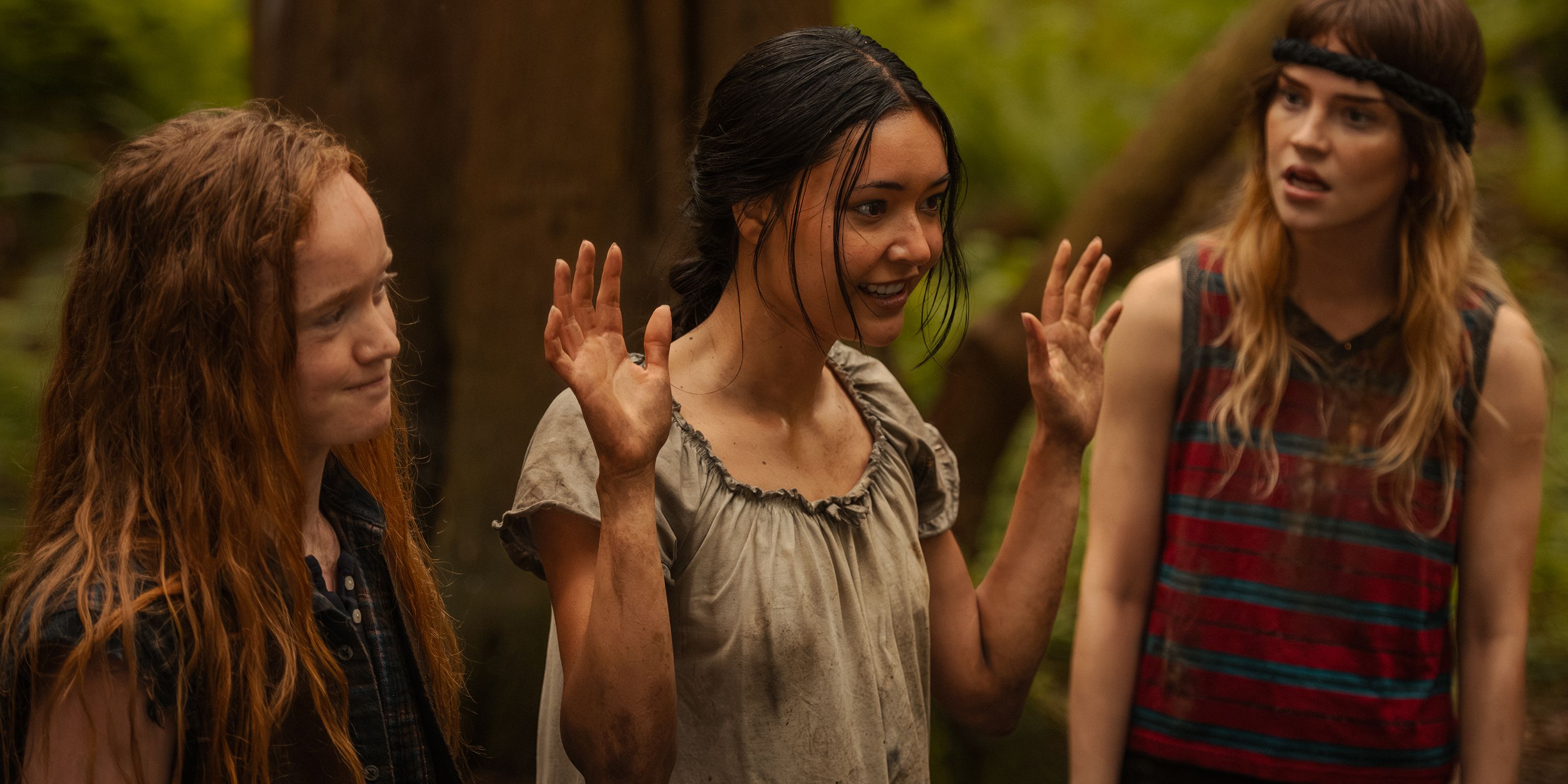 Mari with her hands up for Yellowjackets season 3