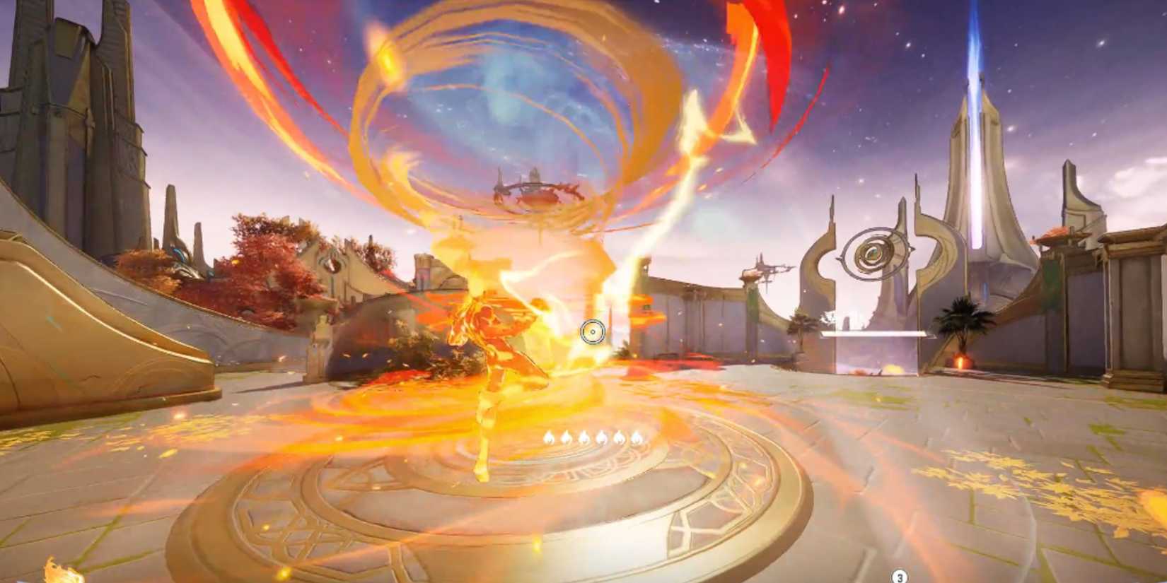 Marvel Rivals Human Torch Using Omega Fire Ability with Storm.