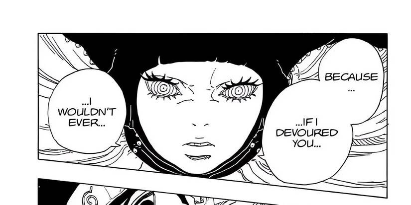 Matsuri attacks Konohamaru after he tells her to stop harassing him.