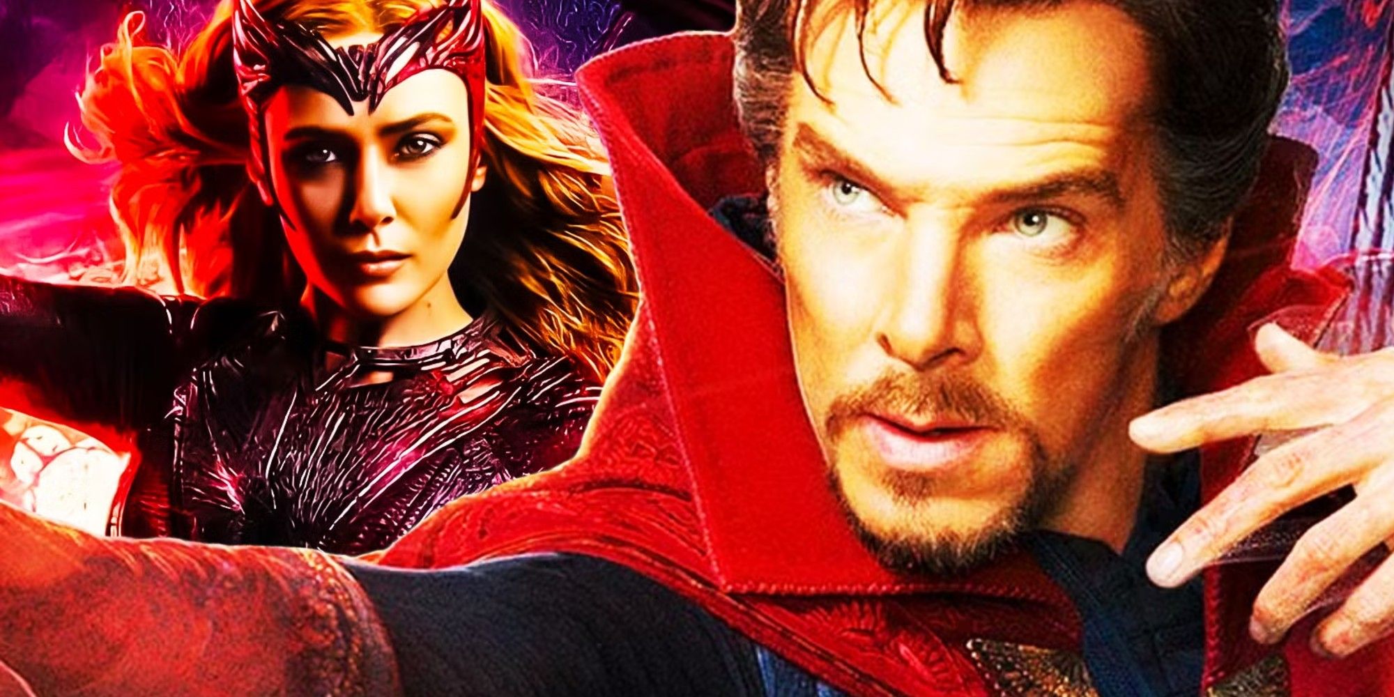 mcu-s-doctor-strange-vs-scarlet-witch A Visão e a Liclet Scarlet estão a caminho, mas a nova série da Marvel não é o que parece