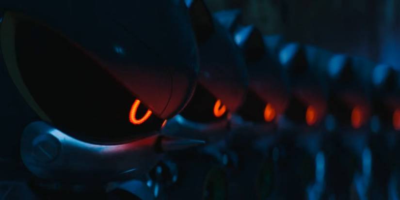 A group of Metal Sonics standing in a line Sonic the Hedgehog 3