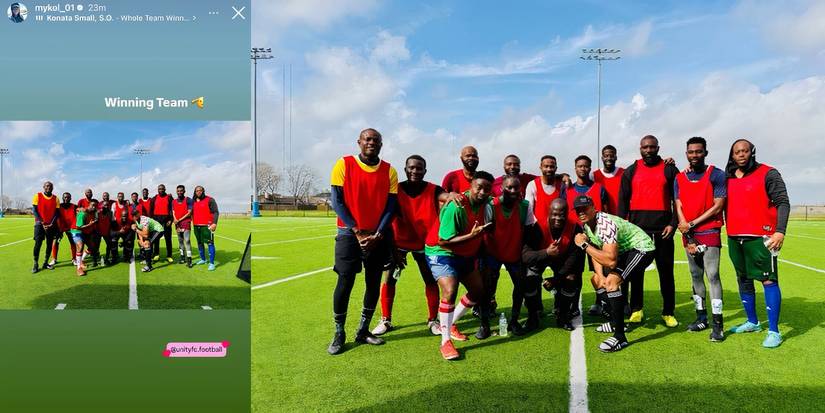 Michael Ilesanmi in 90 Day Fiance with his soccer team in Texas.