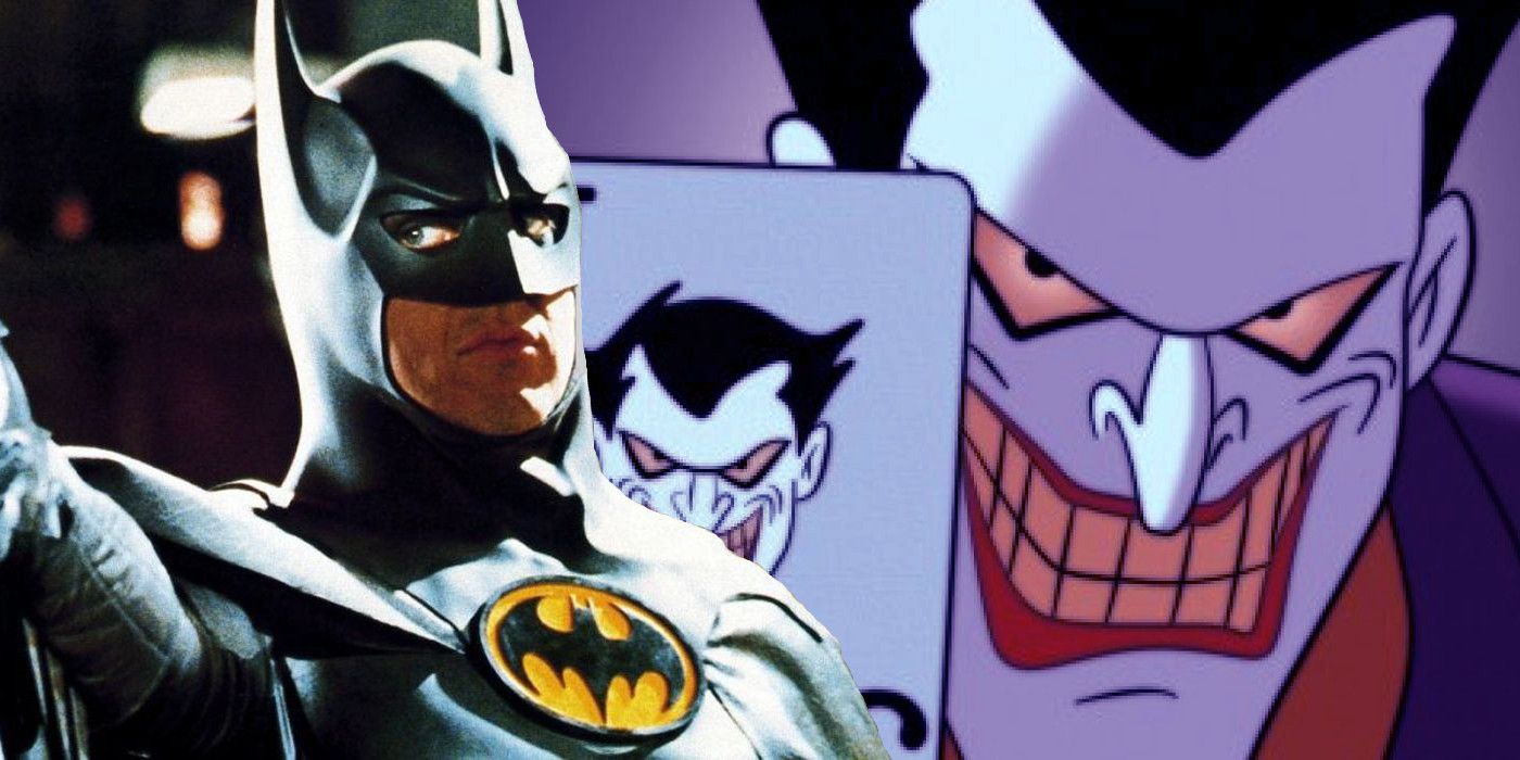 Michael Keaton como Batman e Coringa de Mark Hamill