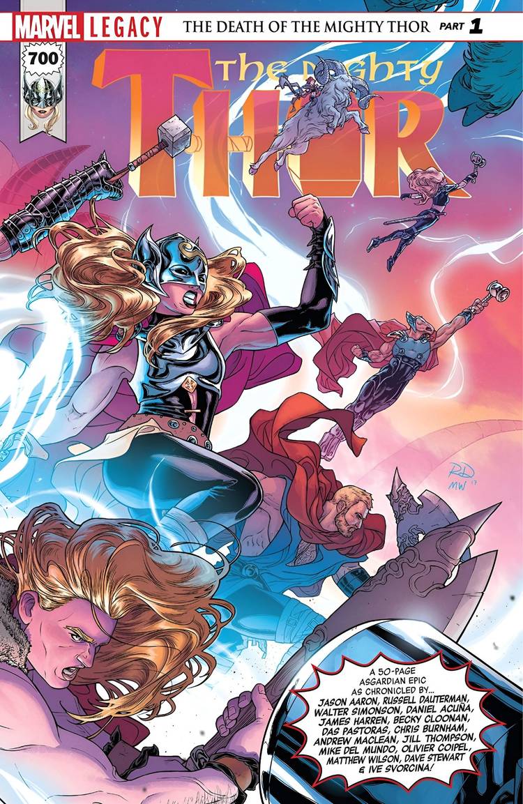 Marvel's various Thors gather together.
