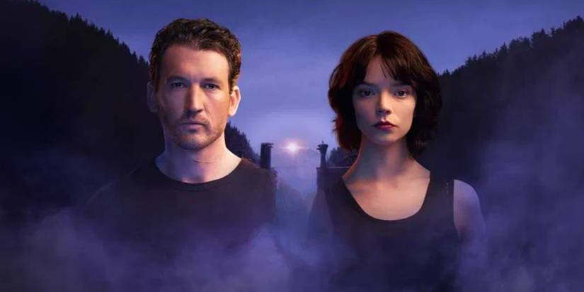 Miles Teller and Anya Taylor-Joy in The Gorge poster