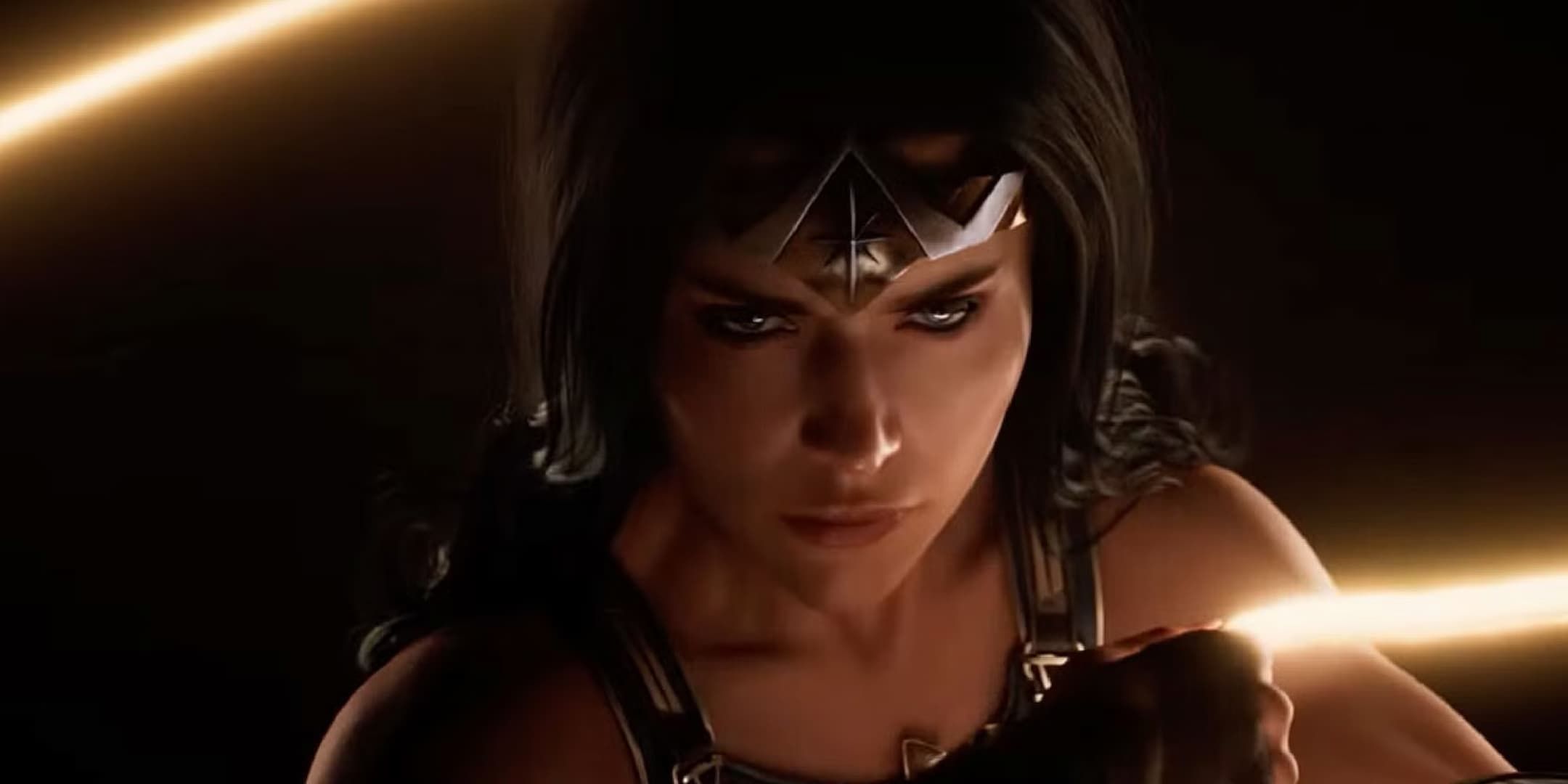 Monolith 's wonder woman holding lasso of truth 