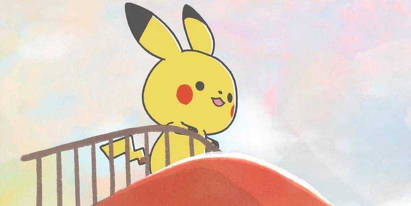 Monpoke Pikachu in a boat as he arrives at the titular island.