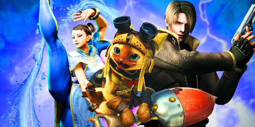 Monster Hunter Palico, Leon from Resident Evil and Chun Li from Street Fighter