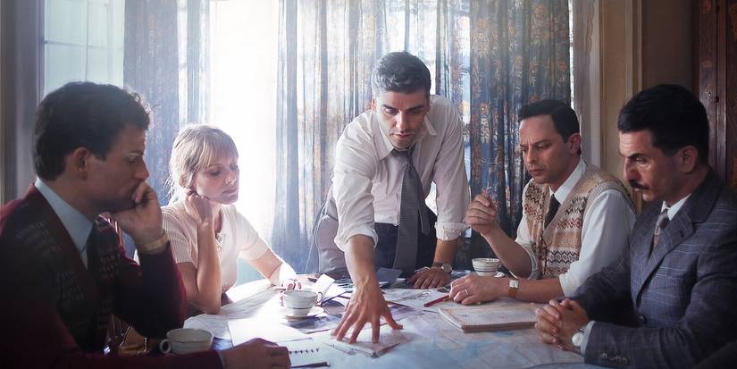 Peter Malkin and his Mossad Agents planning in the movie Operation: Finale