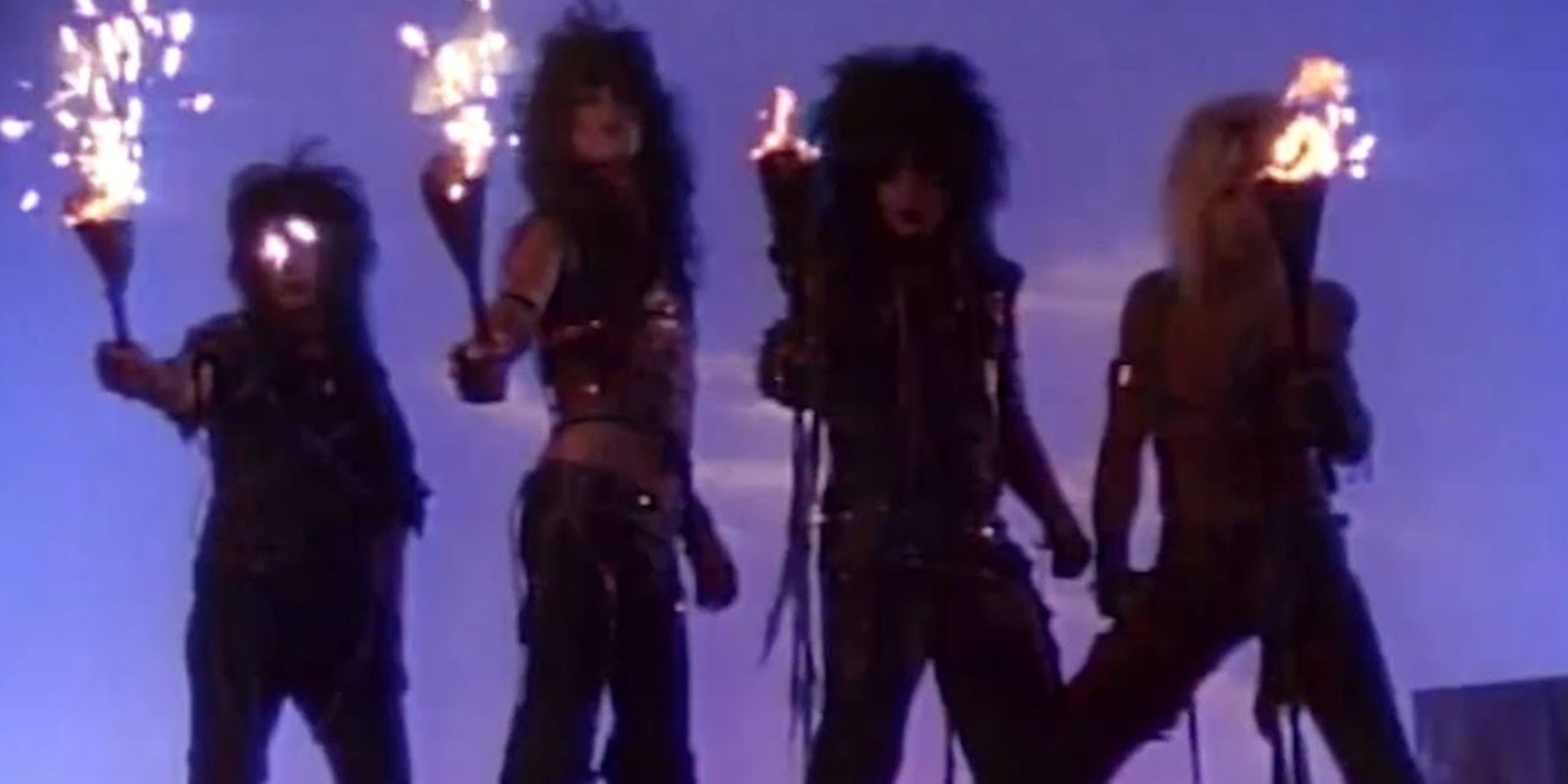 Motley Crue with sparklers