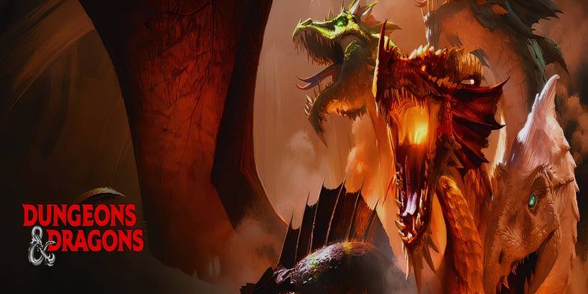 Dungeons & Dragons poster featuring three dragons.