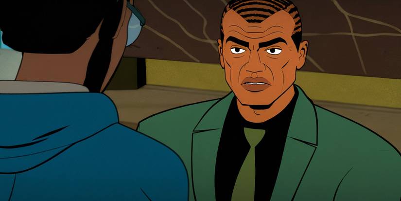 Norman Osborn looking at Spider-Man in Your Friendly Neighborhood Spider-Man