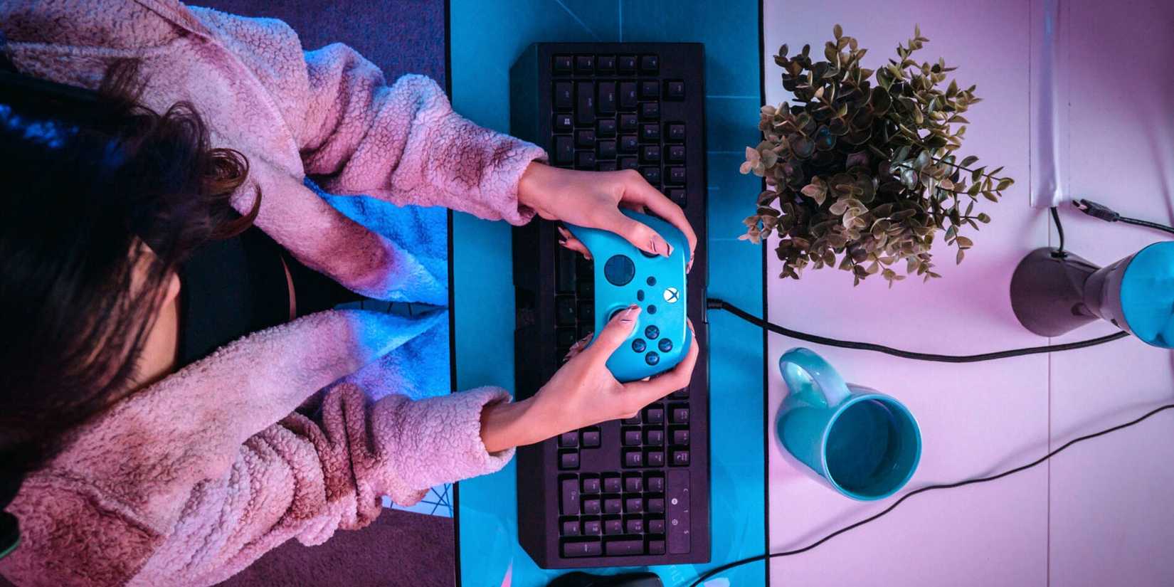 Person playing Xbox games that use Muse AI